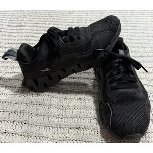 Reebok Zig Dynamica STR Running Shoes Sneakers Womens Sz 8.5 EU 39 28Y001 Black
